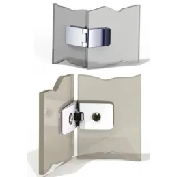 Charnière pour porte en verre SEE-ME / Chrome brillant