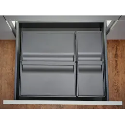 Poubelle à intégrer dans un tiroir SISTEMA 9XL 600 mm / Gris