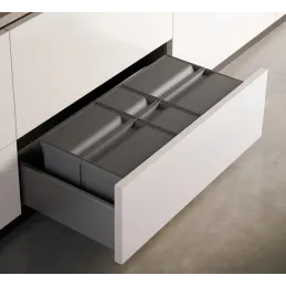 Poubelle coulissante SISTEMA 9XL 900 mm / Gris