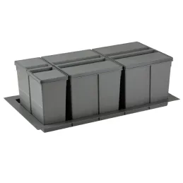 Poubelle coulissante SISTEMA 9XL 900 mm / Gris