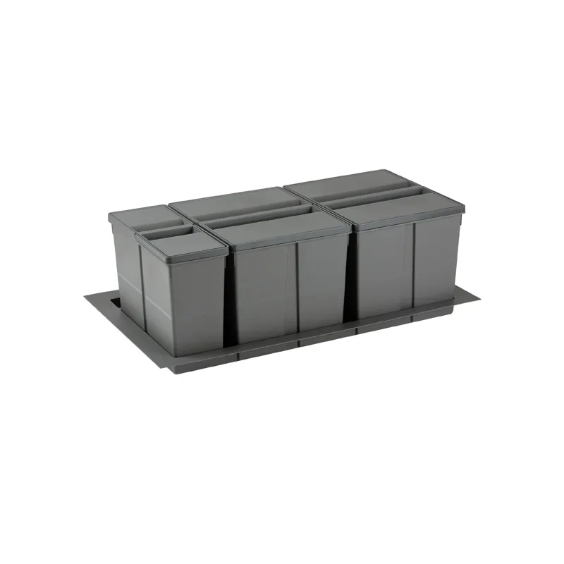 Poubelle coulissante SISTEMA 9XL 900 mm / Gris