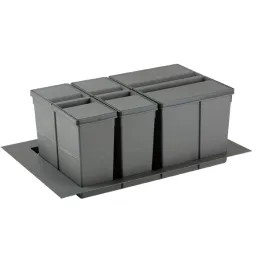 Poubelle coulissante SISTEMA 9XL 800 mm / Grise