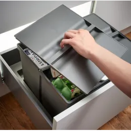 Poubelle de tiroir SISTEMA 9XL 1000 mm / Gris