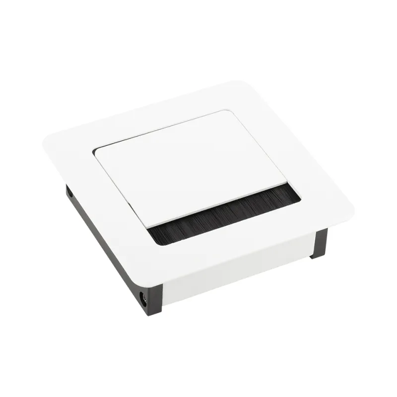 Passe-câbles LUXURY sans amortissement 100 mm / Blanc mat