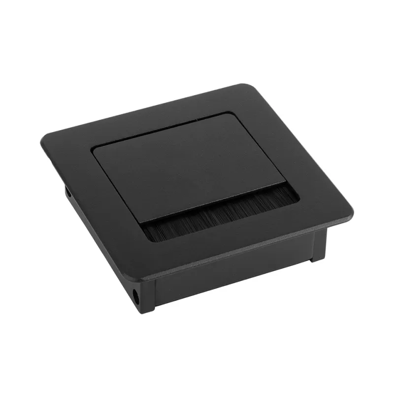 Passe-câbles LUXURY sans amortissement, 100 mm / Noir mat