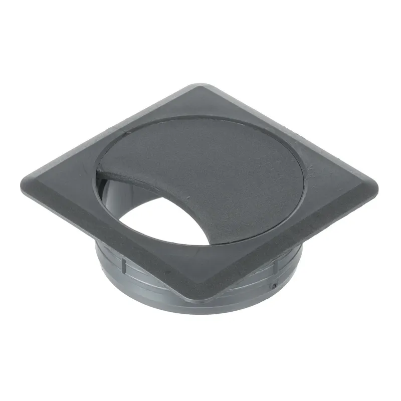 Passe-câbles QUADRO PVC / Argent 
