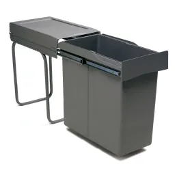 Poubelle coulissante LINEA 300 mm – 1 × 40 L / Anthracite