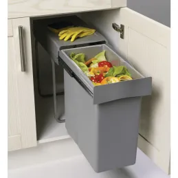 Poubelle coulissante LINEA 300 mm – 1 × 30 L / Anthracite