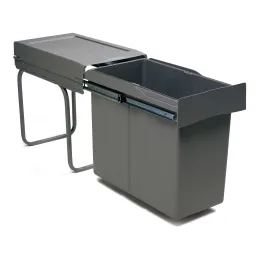 Poubelle coulissante LINEA 300 mm – 1 × 30 L / Anthracite