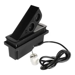 Prise électrique escamotable CIZO 2x230 + 2xUSB - FRENCH / Noire