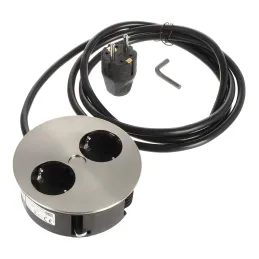 Prise électrique Twist 2x 230V SCHUKO / Inox