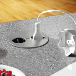 Prise électrique Twist 2x 230V SCHUKO / Inox