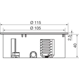 Prise électrique Twist 2x 230V SCHUKO / Inox