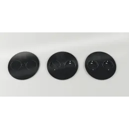 Prise électrique Twist 2x 230V SCHUKO / Noir mat
