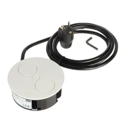 Prise électrique Twist 2x 230 V SCHUKO / Blanc mat