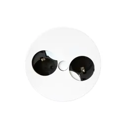 Prise électrique Twist 2x 230 V SCHUKO / Blanc mat