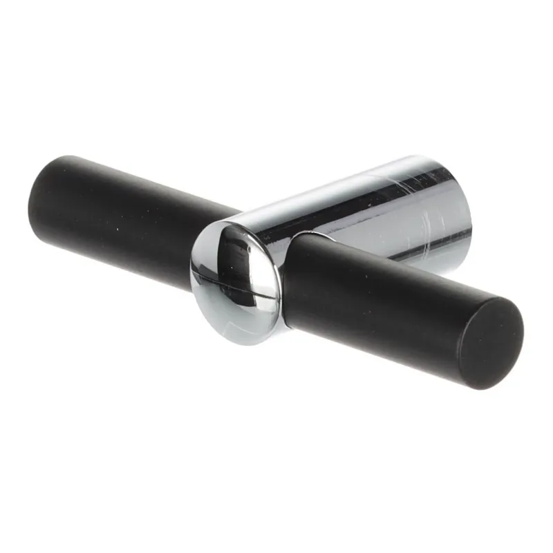 Bouton de meuble MARITA / Noir – chrome brillant