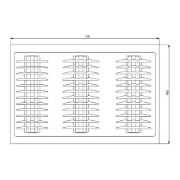 Porte-assiettes pour tiroir 800 mm / Blanc