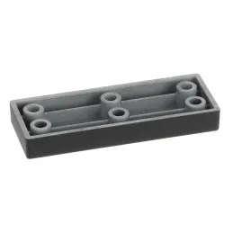 Pied en plastique 10 mm 80 x 30 / Noir