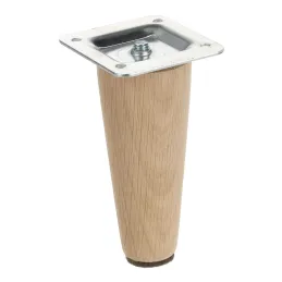 Pied de meuble en bois LUGO / chêne brut – lot de 4 pièces