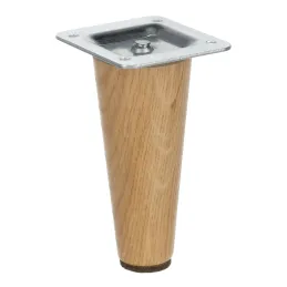 Pied de meuble en bois LUGO / Chêne verni – lot de 4 pièces