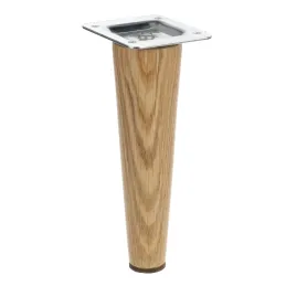 Pied de meuble en bois LUGO / Chêne verni – lot de 4 pièces