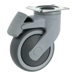 Roulettes de meuble TENTE avec frein 5377 – 100 mm / Gris