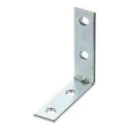 Équerre d’assemblage 50 x 50 mm – 10 pièces / zinc blanc