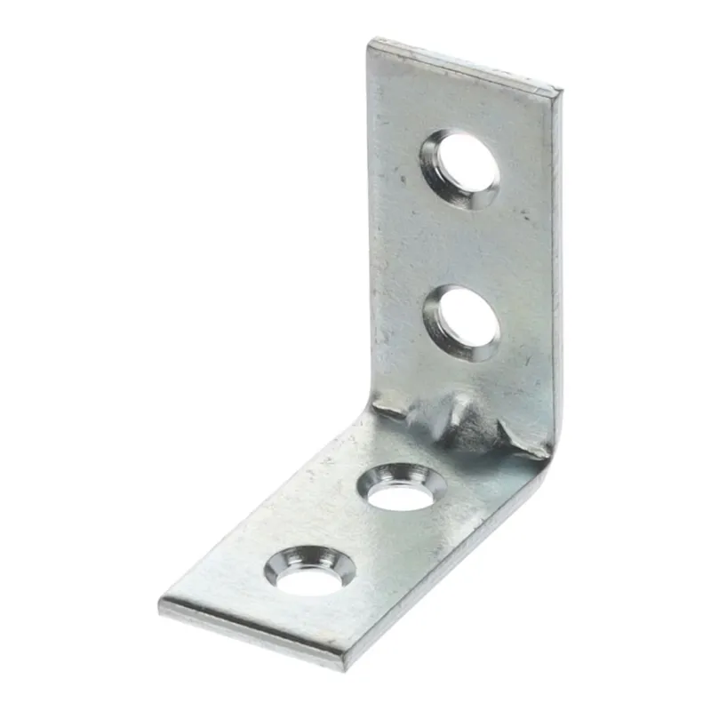 Équerre de raccordement 30 x 30 mm – 10 pièces / zingué blanc