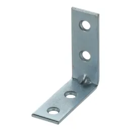 Équerre d’assemblage 40 x 40 mm – 10 pièces / zingué blanc