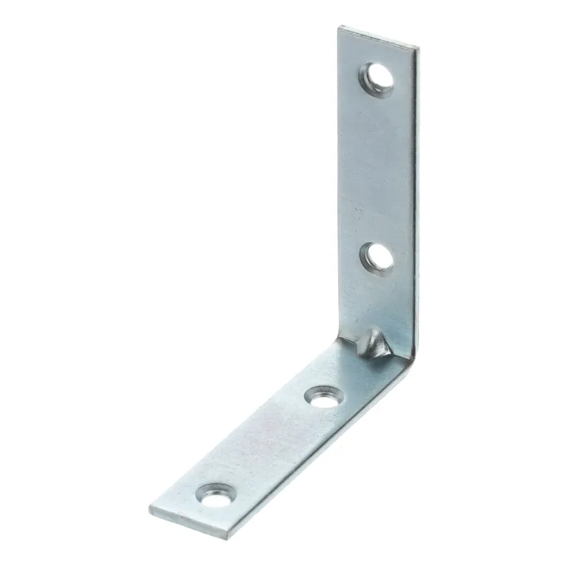 Équerre de raccordement 60 x 60 mm – 10 pièces / zinc blanc