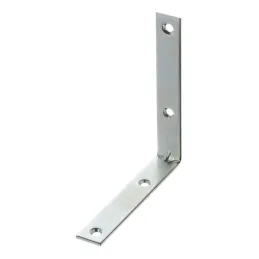 Équerres d’assemblage 90 x 90 mm – 10 pièces / zinguées blanches