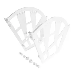 Système basculant pour chaussures à trois rangées / Blanc – paire