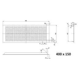 Grille d’aération LAGUNA / Blanc mat