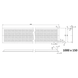 Grille d’aération LAGUNA / Aluminium