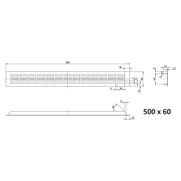 Grille d’aération LAGUNA / Acier inoxydable