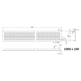 Grille d’aération LAGUNA / Acier inoxydable