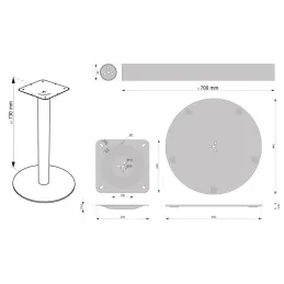 Piètement de table SOUND / Inox