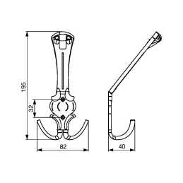Porte-manteau VERDI MAXI / Laiton vieilli