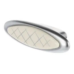 Bouton de meuble ROSALIA / Porcelaine à motif – chrome mat