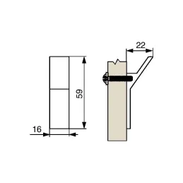 Bouton de meuble ZION / Or brossé