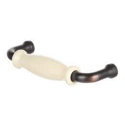 Poignée RAENA / Porcelaine – patine brune