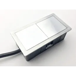 Prise électrique VersaHit Mono 1 x 230 V SCHUKO / Acier inoxydable