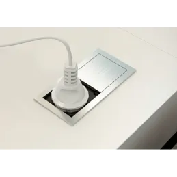 Prise électrique VersaHit Mono 1 x 230 V SCHUKO / Acier inoxydable