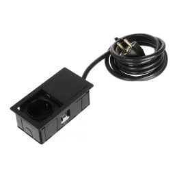 Prise électrique VersaHit Mono 1 x 230V SCHUKO / Noire