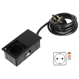 Prise électrique VersaHit Mono 1 x 230V SCHUKO / Noire