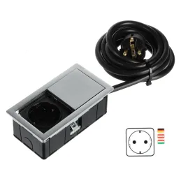 Prise électrique VersaHit Mono 1 x 230 V SCHUKO / Acier inoxydable