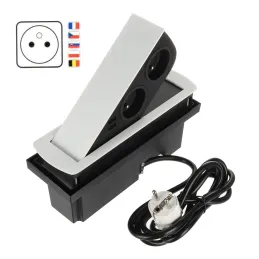 Prise électrique escamotable CIZO 2x230 + 2xUSB – FRENCH / Blanc mat