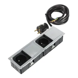 Prise électrique VersaHit Mono Combi FRENCH 2 x 230V / Inox