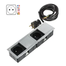 Prise électrique VersaHit Mono Combi FRENCH 2 x 230V / Inox